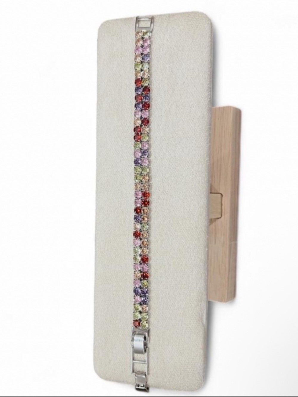 Tennis Bracelet Double Strand with Multicolored Stones - NWOT
